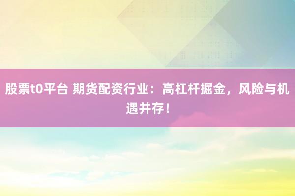 股票t0平台 期货配资行业：高杠杆掘金，风险与机遇并存！