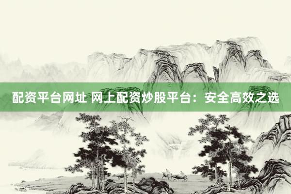 配资平台网址 网上配资炒股平台：安全高效之选