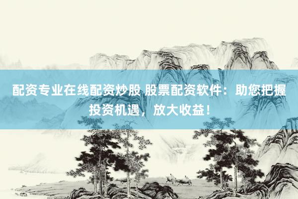 配资专业在线配资炒股 股票配资软件：助您把握投资机遇，放大收益！