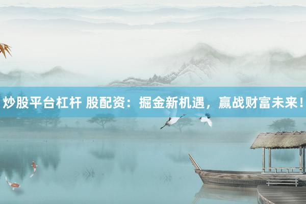 炒股平台杠杆 股配资：掘金新机遇，赢战财富未来！