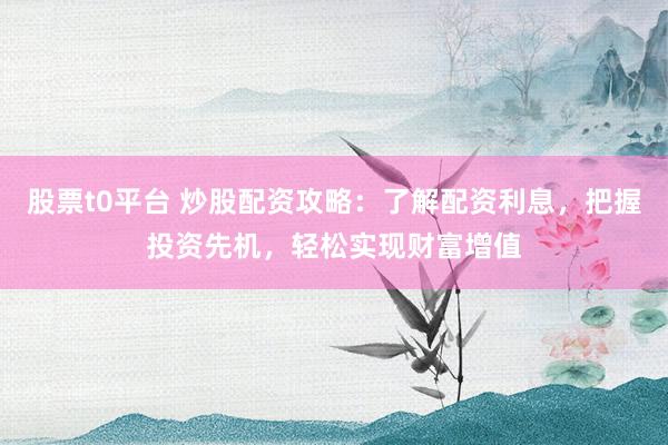 股票t0平台 炒股配资攻略:了解配资利息,把握投资先机,轻松实现财富增值