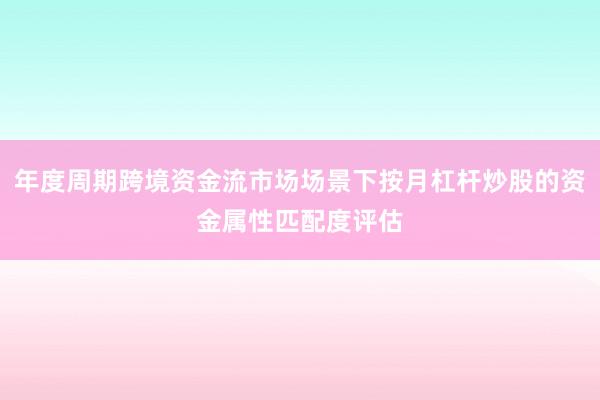 年度周期跨境资金流市场场景下按月杠杆炒股的资金属性匹配度评估