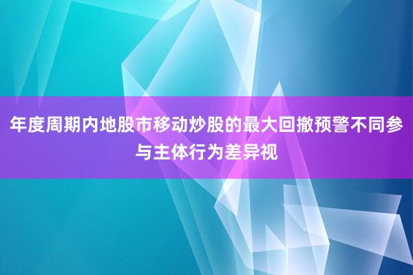 年度周期内地股市移动炒股的最大回撤预警不同参与主体行为差异视