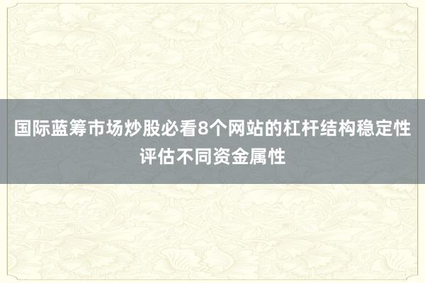 国际蓝筹市场炒股必看8个网站的杠杆结构稳定性评估不同资金属性