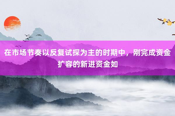 在市场节奏以反复试探为主的时期中，刚完成资金扩容的新进资金如