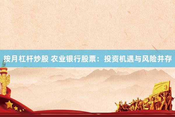 按月杠杆炒股 农业银行股票：投资机遇与风险并存