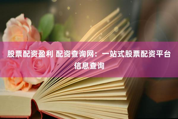 股票配资盈利 配资查询网：一站式股票配资平台信息查询